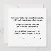 Blanket-Projektkarte Feiertagskarte (Rückseite)