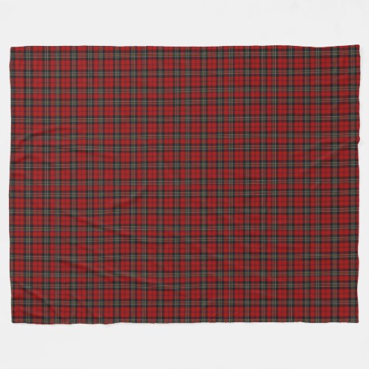 Blanket - Red Tartan Macpherson Clan (L) Fleecedecke (Vorderseite (Horizontal))