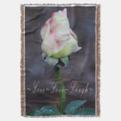 Blanket/Rot und Gelb Rose Bud Decke (Vorderseite Vertikal)