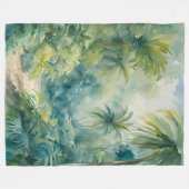 Blanket tropische Blätter Pflanze Palmen Bäume Fleecedecke (Vorderseite (Horizontal))