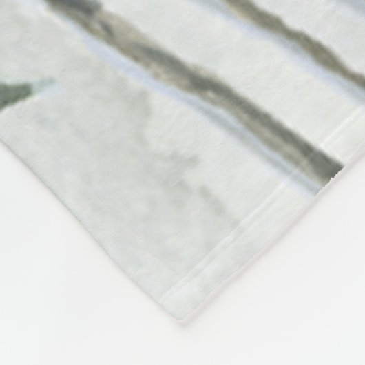 Blanket und weiße Weihnachtskirchenszene Fleecedecke (Ecke)