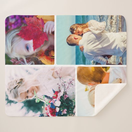 Blanket-Vorlage 4 Foto, gerundet Sherpadecke (Vorderseite (Horizontal))