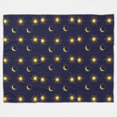 Blanket with deep blue background fleecedecke (Vorderseite (Horizontal))