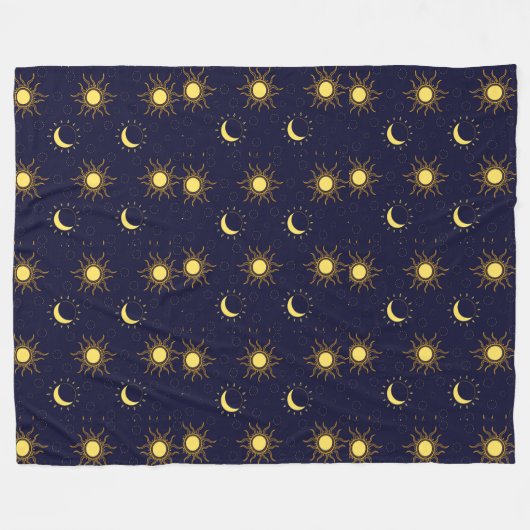 Blanket with deep blue background fleecedecke (Vorderseite (Horizontal))