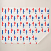 Blanket with red and blue fish, nautical design sherpadecke (Vorderseite (Horizontal))