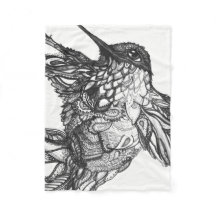 Blanket Zen Tangle Black and White Michele Zurück