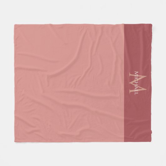 Blankets Elegante moderne Monogramm-Vorlage Fleecedecke (Vorderseite (Horizontal))