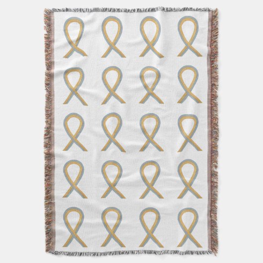 Blankets für das Brain Cancer Ribbon Throw im Kind Decke (Vorderseite Vertikal)