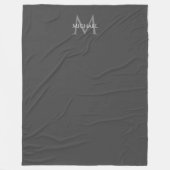 Blankets Monogram Elegante Moderne benutzerdefinie Fleecedecke (Vorderseite)