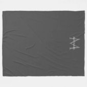Blankets Monogram Elegante Moderne benutzerdefinie Fleecedecke (Vorderseite (Horizontal))