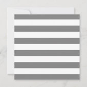 Blankgraue und weiße Streifen Einladung (Vorderseite)