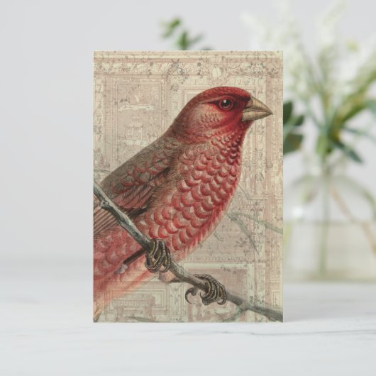 Blankkarte für den Vintagen Vogelzug (Stehend Vorderseite)