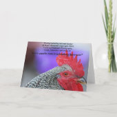 Blankkarte, Rooster Dankeskarte (Rückseite)