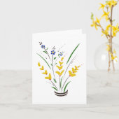 Blanknotecard Karte (Gelbe Blume)