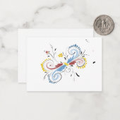 Blanknotecard Mitteilungskarte (Vorderseite/Rückseite Beispiel)