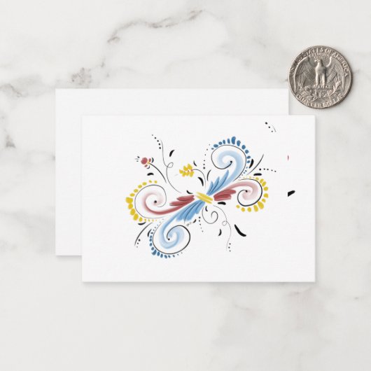 Blanknotecard Mitteilungskarte (Vorderseite/Rückseite Beispiel)