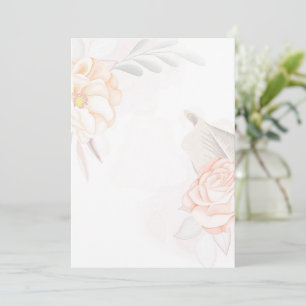 Blanko-Budget Roséfarbenen Rosen Hochzeit  Einladung
