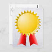 Blanko-Rot-Band und Goldsternprämie Postkarte (Vorne/Hinten)