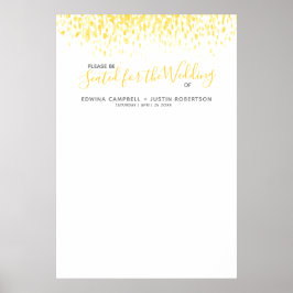 Blankodiagramm für gelbe abstrakte Kunst Poster