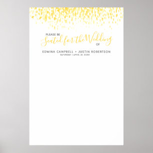 Blankodiagramm für gelbe abstrakte Kunst Poster