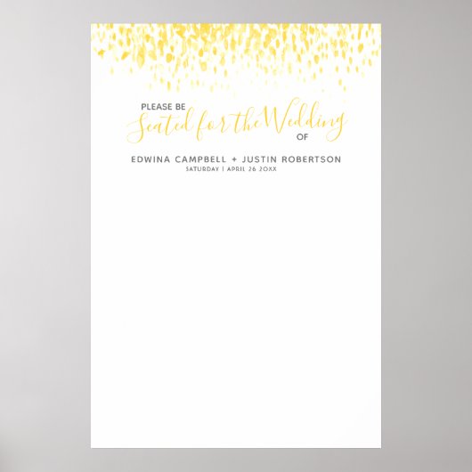 Blankodiagramm für gelbe abstrakte Kunst Poster (Vorne)