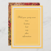 Blankoeinladung fallen farbige Blätter Einladung (Vorne/Hinten)