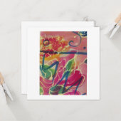 Blankogrössen aus handgemälzter Seide Karte (Vorderseite/Rückseite Beispiel)