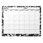 Blankokalender Notizblock (Vorderseite)