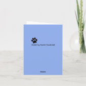 Blankokarte Australischer Schäferhund im Schnee Karte (Rückseite)