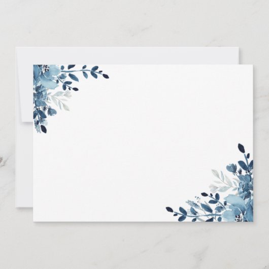 Blankokarte der blauen Navy Einladung (Vorderseite)