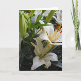 Blankokarte für Blume mit weißer Lilie Dankeskarte