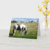 Blankokarte für das Schwarze und Weiße Pferd Karte (Gelbe Blume)