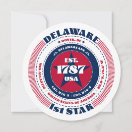 Blankokarte für den Staat Delaware Circle Typograf