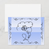 Blankokarte für die Periwinkle Linie Dankeskarte (Vorne/Hinten)