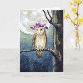 Blankokarte für Eule und Blume Karte (Gelbe Blume)