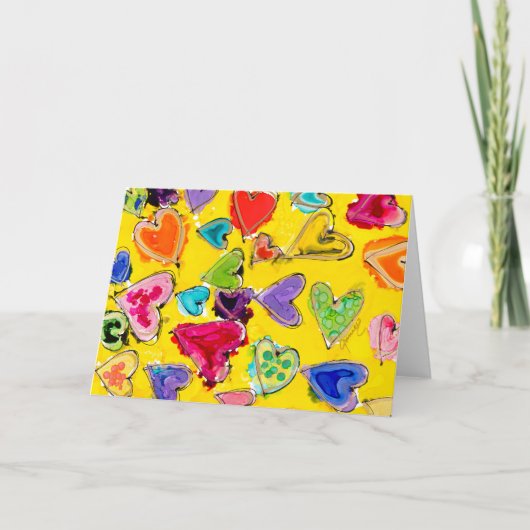 Blankokarte für Liebe ausgefüllte Herz Dankeskarte (Vorderseite)