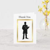 Blankokarte für männliche Ärzte Silhouette Karte (Gelbe Blume)