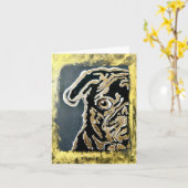 Blankokarte für Mops Karte (Gelbe Blume)