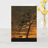 Blankokarte für Pferde und Eichen Karte (Gelbe Blume)