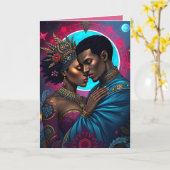 Blankokarte für Schwarzes Paar Karte (Gelbe Blume)