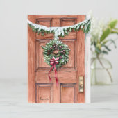 Blankokarte für Weihnachten Dankeskarte (Stehend Vorderseite)