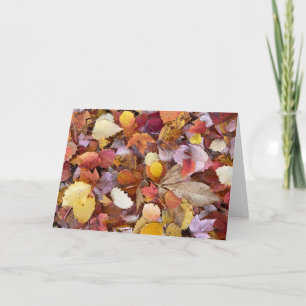 Blankokarte im Herbst Karte