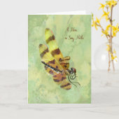 Blankokarte mit Dragonfly Karte (Gelbe Blume)