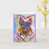 Blankokarte Schnauzer Karte (Gelbe Blume)
