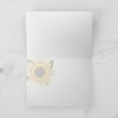 Blankokarte Sonnenblumenstrauch auf Gingham Karte (Innenseite)