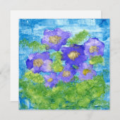 Blankokarte "Violets" Feiertagskarte (Vorne/Hinten)