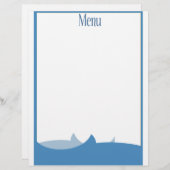 Blankomenü zum Thema Ozean (Vorne/Hinten)