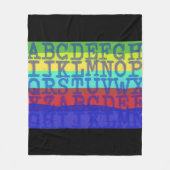 Blankon mit englischen Buchstaben Fleecedecke (Vorderseite)