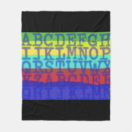 Blankon mit englischen Buchstaben Fleecedecke