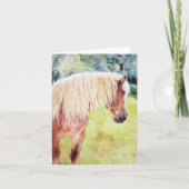Blankonotecards für Pferde in Aquarellen (Vorderseite)